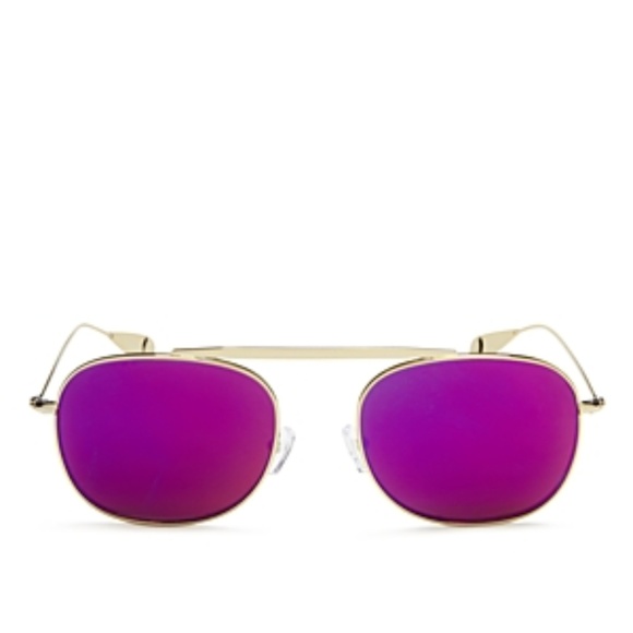 Lyndon Leone Accessories - Lyndon Leone James Mirrored Aviator Sunglasses